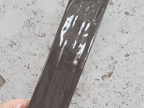 Ambra_Glossy_Dark_Brown_65x266_ceramic_subway_wall_tile_melbourne