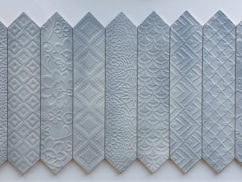 Cifre_ceramica_Optics_Decor_Turquoise_65x332_picket_fence_ceramic_wall_tile_mitcham_tile_centre_melbourne_tiles_pattern_grey