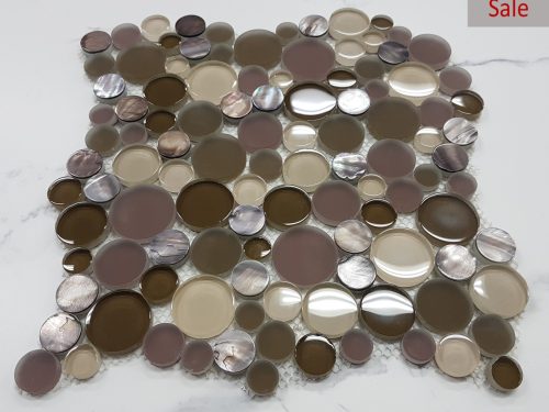 Bubbles Circles Mixed Glass Mosaic GMC SH-011 18+25+34+44 295x295sheet