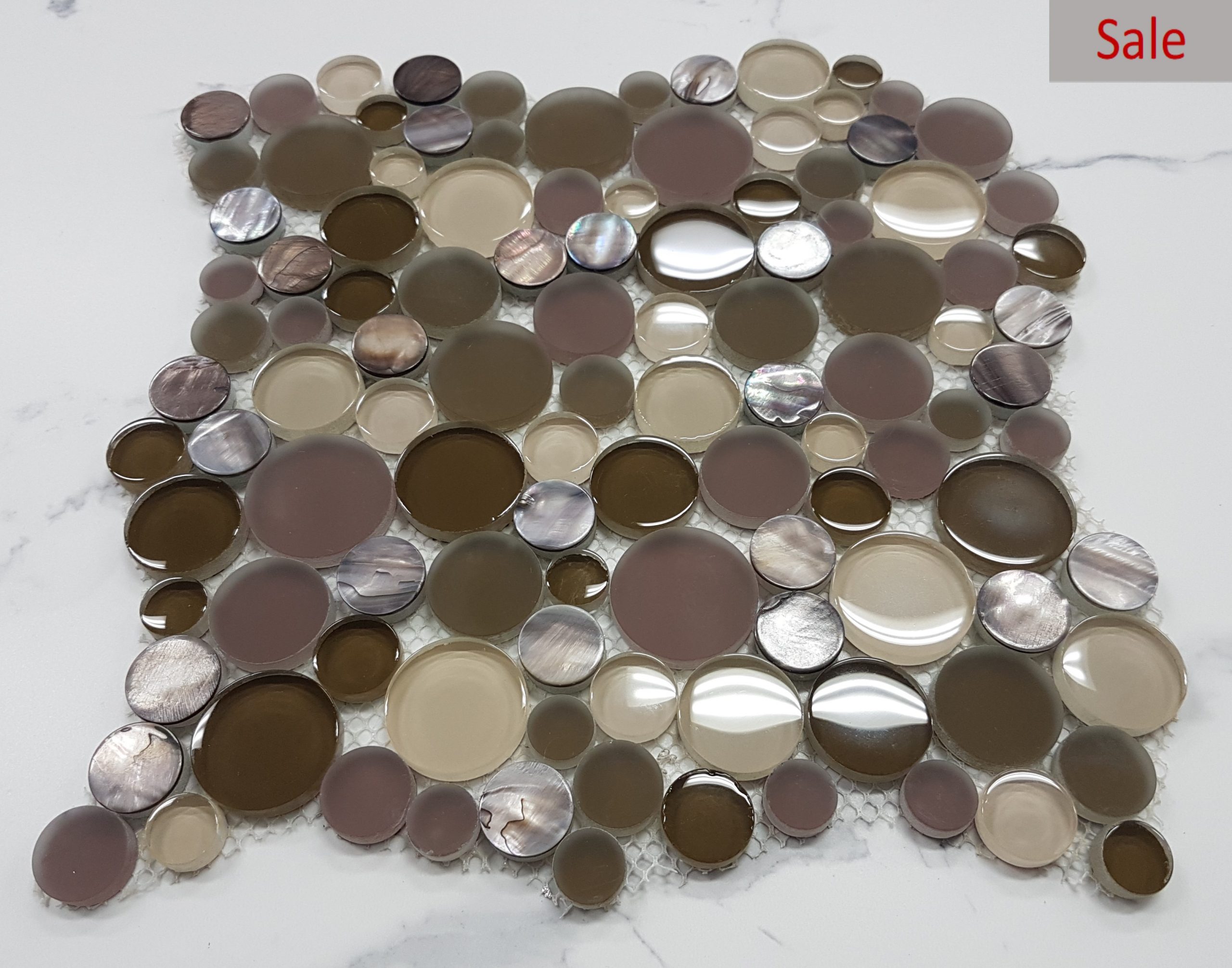 Bubbles Circles Mixed Glass Mosaic GMC SH-011 18+25+34+44 295x295sheet