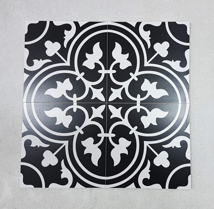 melbourne_vermont_classic_black_white_ encaustic_look_porcelain_floor_tile_cement_Mitcham_tile_centre_nunawading