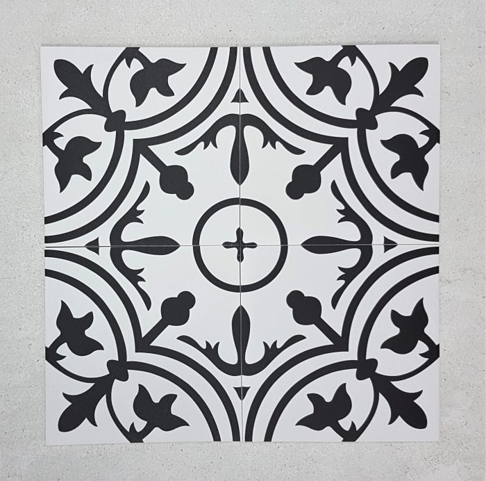 vermont_classic_white_black_encaustic_look_porcelain_floor_tile_cement_Mitcham_tile_centre_nunawading_melbourne