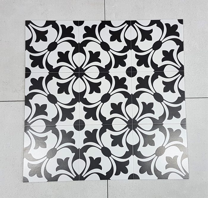 melbourne_vermont_valencia_black_white_ encaustic_look_porcelain_floor_tile_cement_Mitcham_tile_centre_nunawading