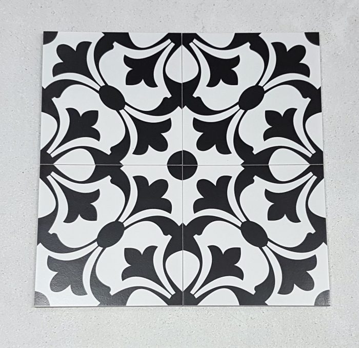 melbourne_vermont_valencia_black_white_ encaustic_look_porcelain_floor_tile_cement_Mitcham_tile_centre_nunawading