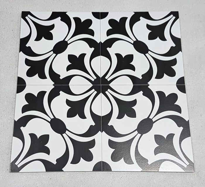 melbourne_vermont_valencia_black_white_ encaustic_look_porcelain_floor_tile_cement_Mitcham_tile_centre_nunawading