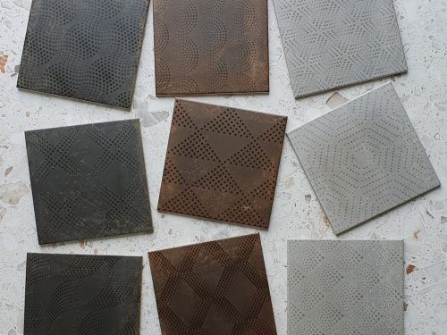 Industrial_Silver_Copper_Black_200x200_made_in_spain_porcelain_floor_tile_encaustic_look_decor_designer_mitcham_tile_centre_melbourne_tiles