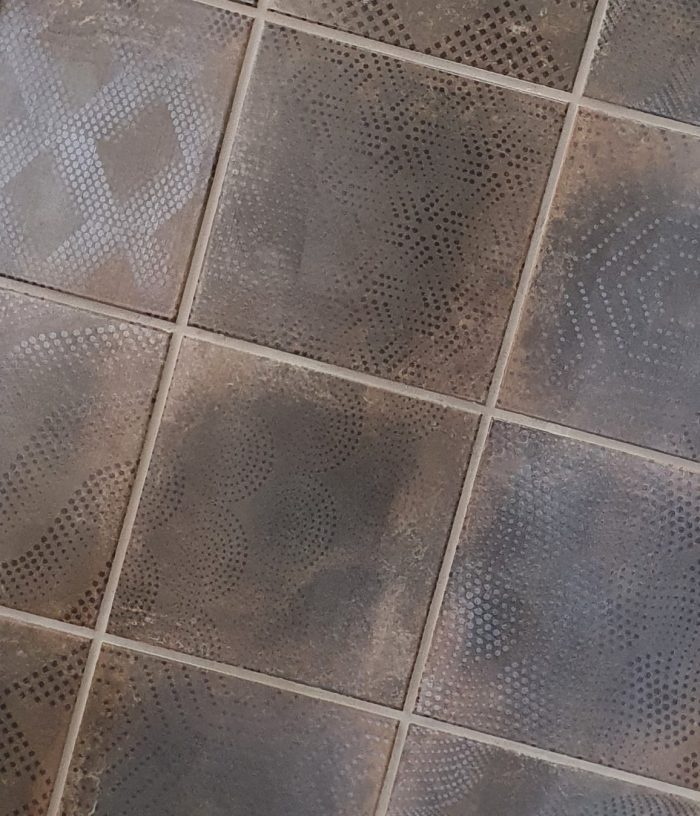 Industrial_Copper_200x200_made_in_spain_porcelain_floor_tile_encaustic_look_decor_designer_mitcham_tile_centre_melbourne_tiles