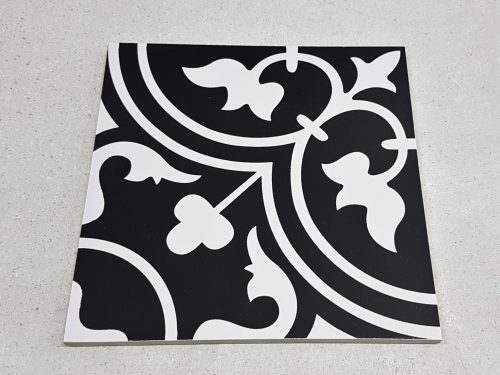 melbourne_vermont_classic_black_white_ encaustic_look_porcelain_floor_tile_cement_Mitcham_tile_centre_nunawading