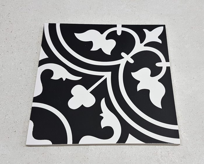 melbourne_vermont_classic_black_white_ encaustic_look_porcelain_floor_tile_cement_Mitcham_tile_centre_nunawading