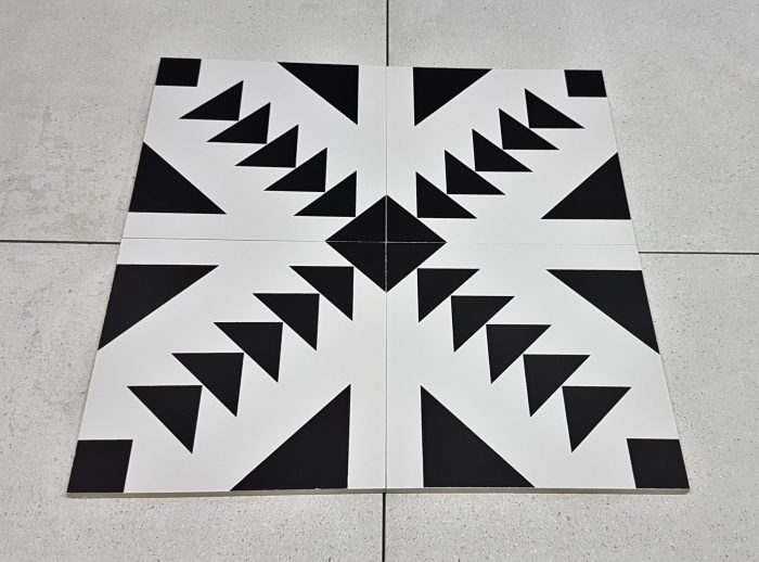 melbourne_vermont_kensington_white_black_encaustic_look_porcelain_floor_tile_cement_Mitcham_tile_centre_nunawading_concrete_matt