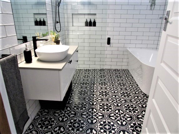 vermont_classic_black_white_ encaustic_look_porcelain_floor_tile_cement_Mitcham_tile_centre_nunawading_melbourne_lifestyle