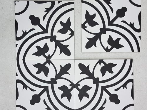vermont_classic_white_black_encaustic_look_porcelain_floor_tile_cement_Mitcham_tile_centre_nunawading_melbourne
