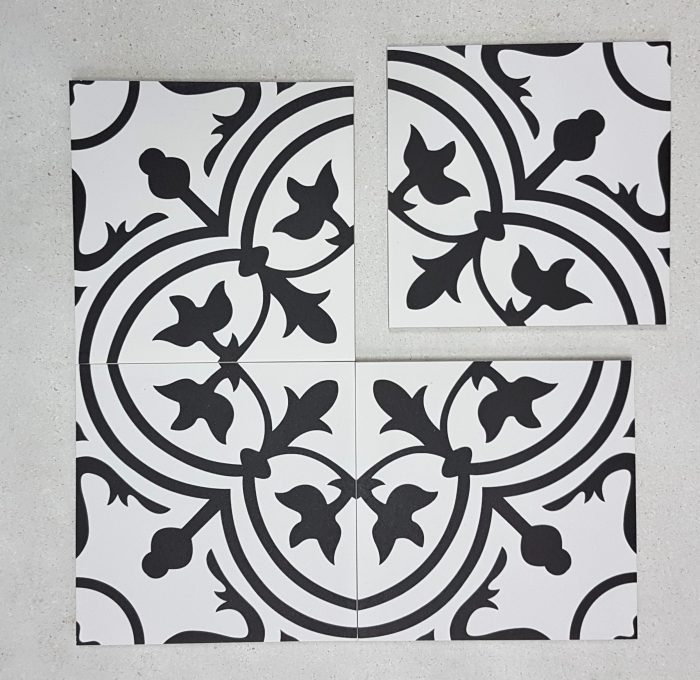 vermont_classic_white_black_encaustic_look_porcelain_floor_tile_cement_Mitcham_tile_centre_nunawading_melbourne