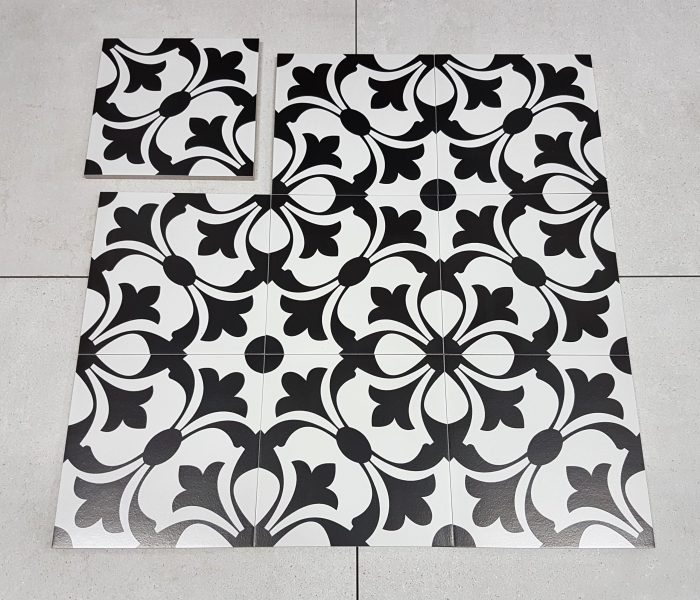 melbourne_vermont_valencia_black_white_ encaustic_look_porcelain_floor_tile_cement_Mitcham_tile_centre_nunawading