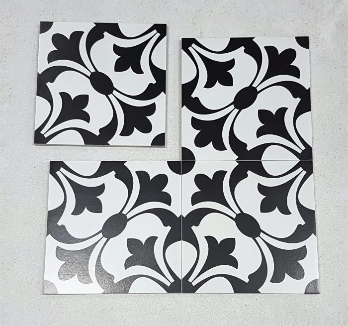 melbourne_vermont_valencia_black_white_ encaustic_look_porcelain_floor_tile_cement_Mitcham_tile_centre_nunawading