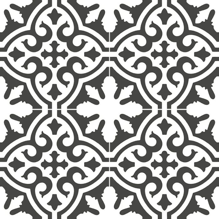 Kenthurst_Black_300x300_Encaustic_Look_Floor_Tile_Matt_Made_In_Australia_Mitcham_Tile_Centre