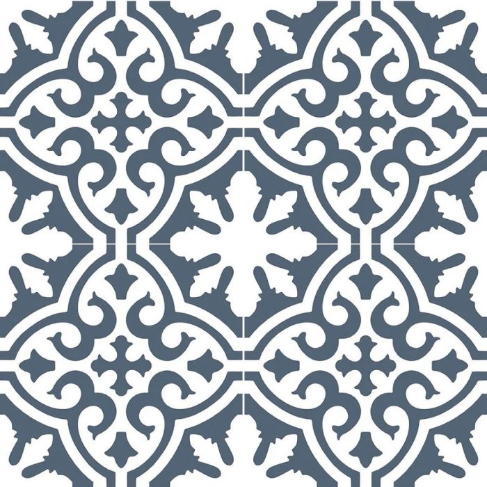 Kenthurst_Blue_300x300_Encaustic_Look_Matt_Floor_Tile_Made_In_Australia_Mitcham_Tile_Centre